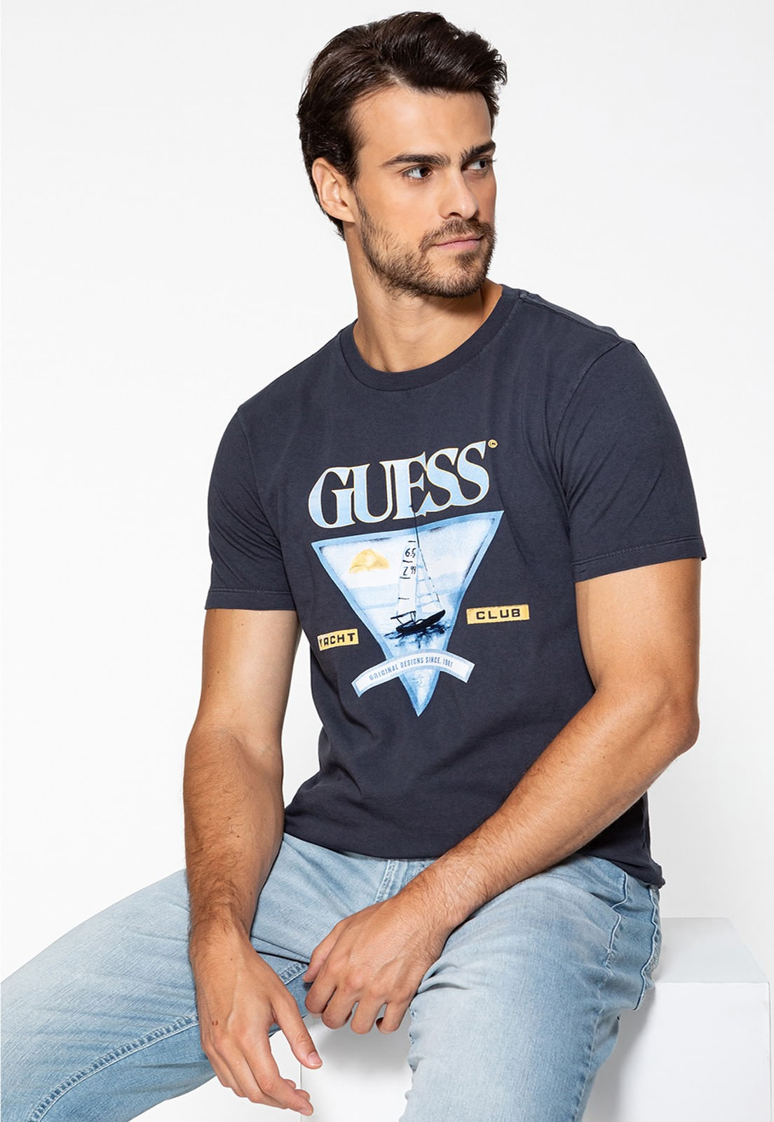 Camiseta Estampa Veleiro Azul Escuro - Imagem 20