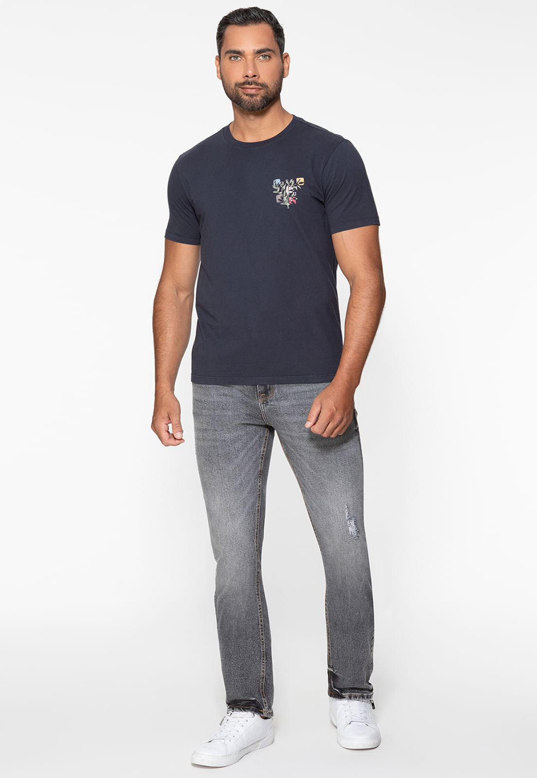 Camiseta Bordado Trust 1981 Azul Escuro - Imagem 2