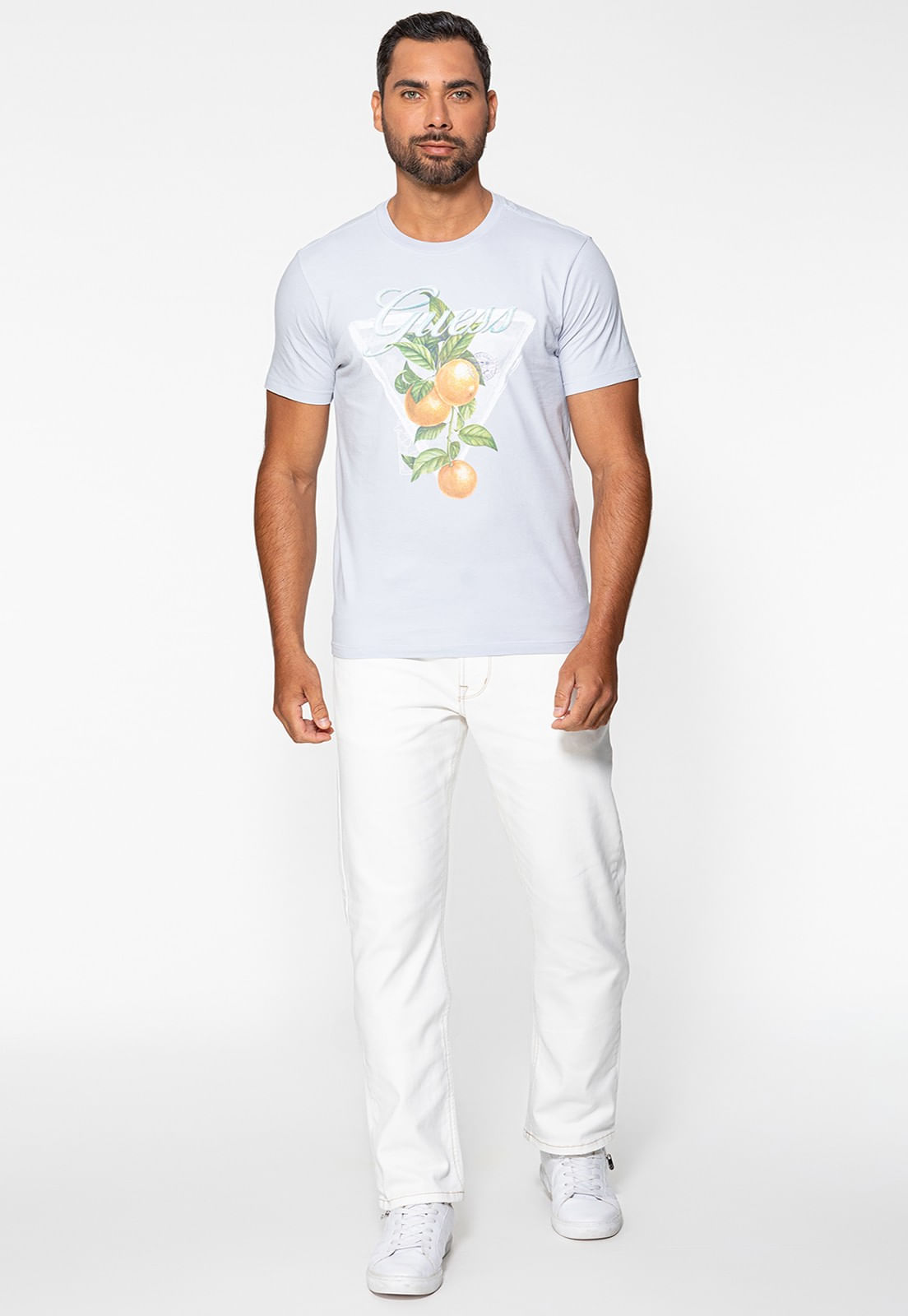 Camiseta Guess Silk Apricot Cinza Claro - Imagem 12