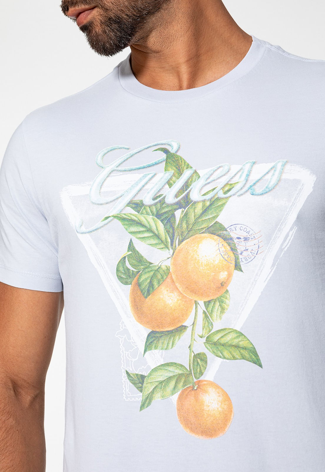 Camiseta Guess Silk Apricot Cinza Claro - Imagem 13