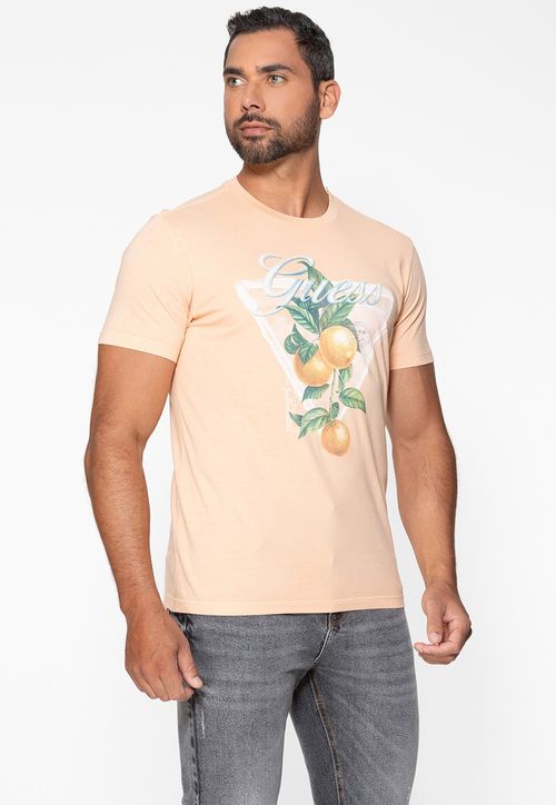 Camiseta Guess Silk Apricot Salmão