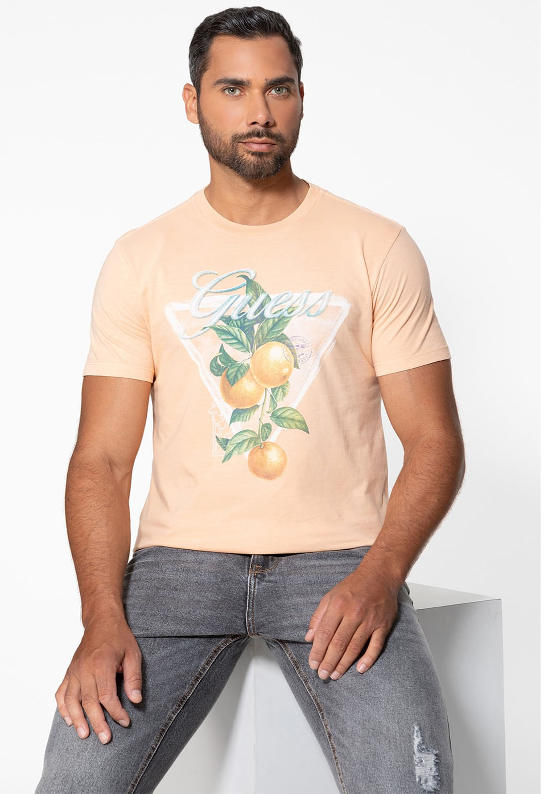 Camiseta Guess Silk Apricot Salmão - Imagem 11