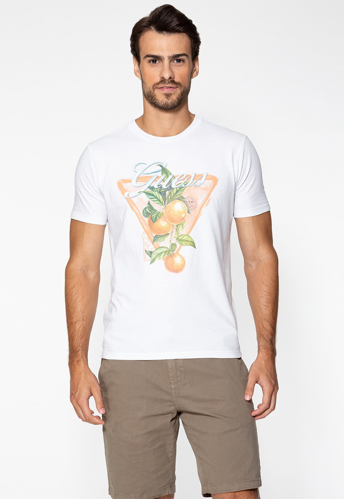 Camiseta Guess Silk Apricot Branco - Imagem 7