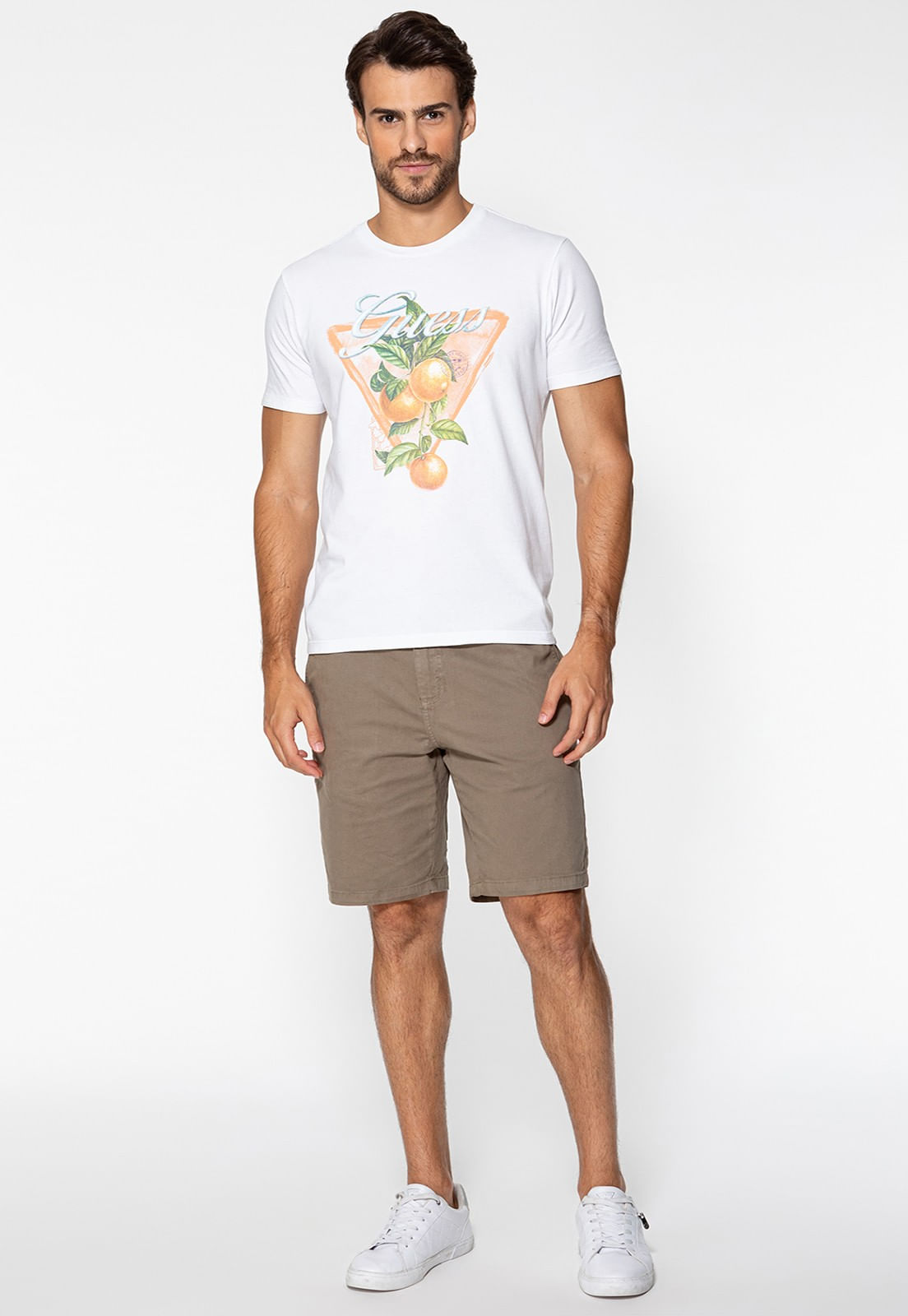 Camiseta Guess Silk Apricot Branco - Imagem 8