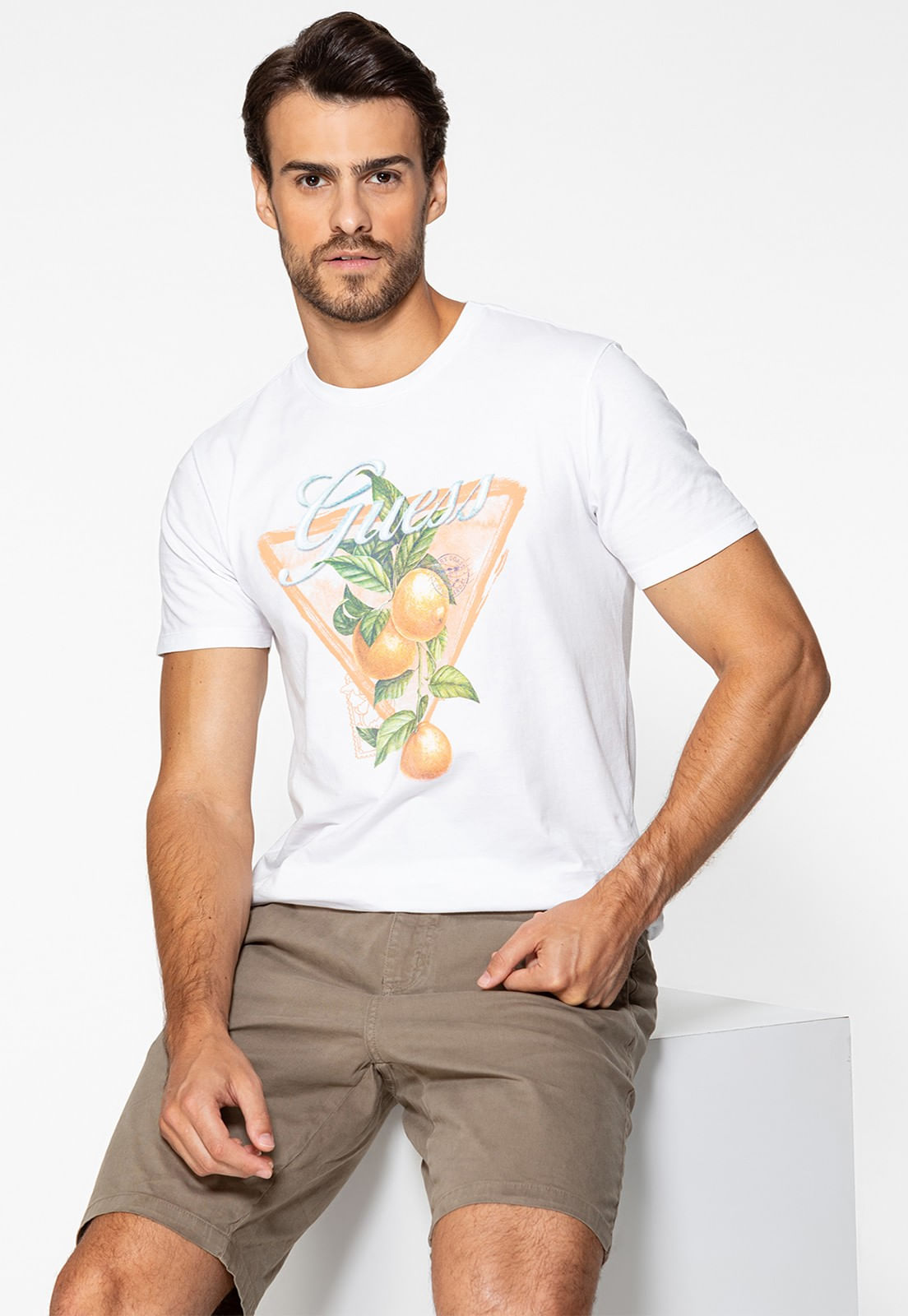 Camiseta Guess Silk Apricot Branco - Imagem 17