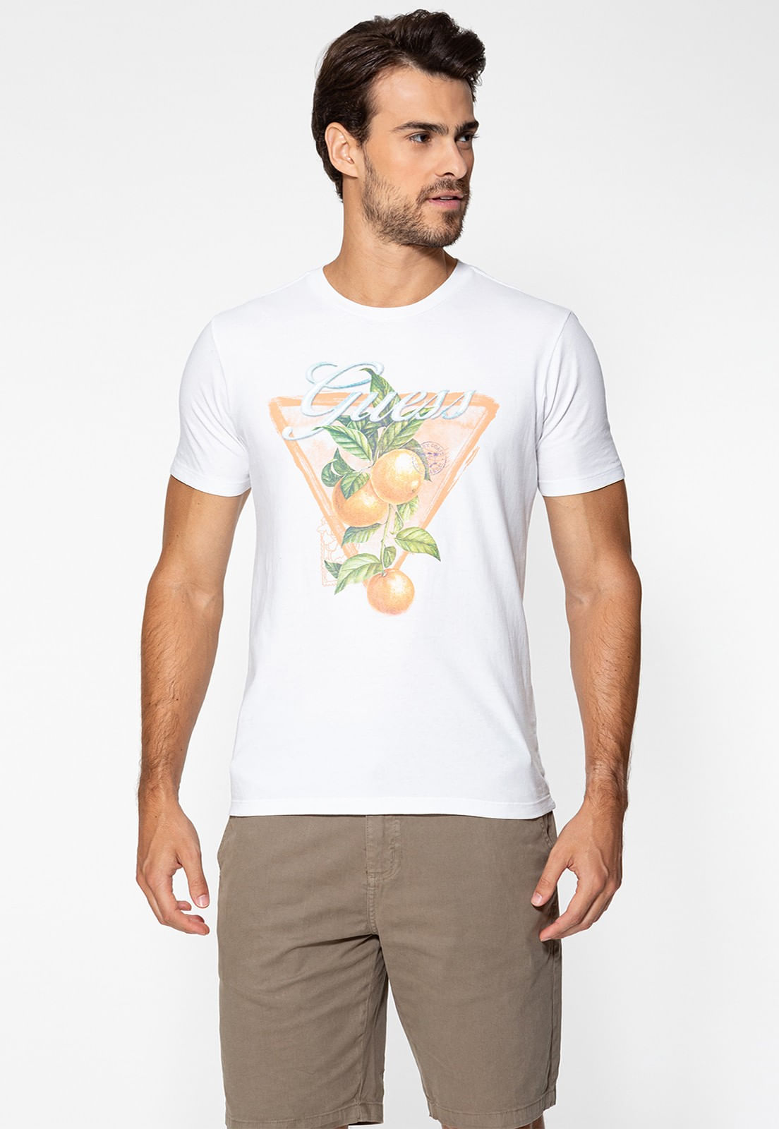 Camiseta Guess Silk Apricot Branco - Imagem 30