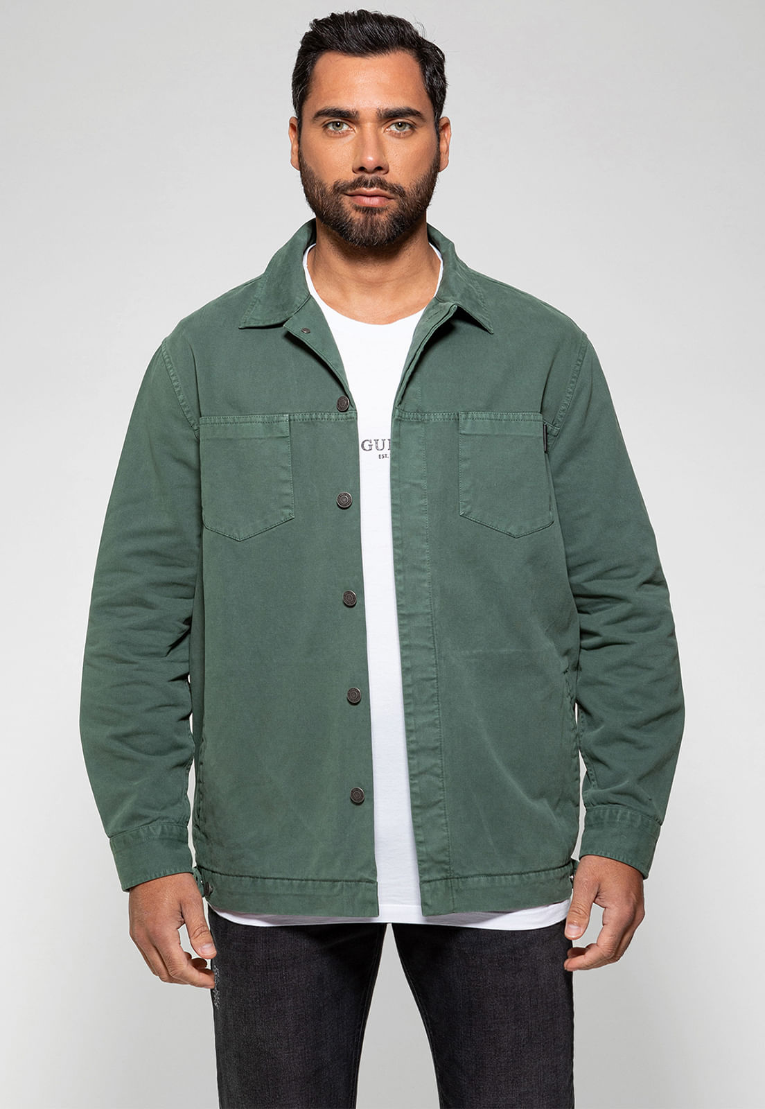Jaqueta Sarja Oversized Guess Verde