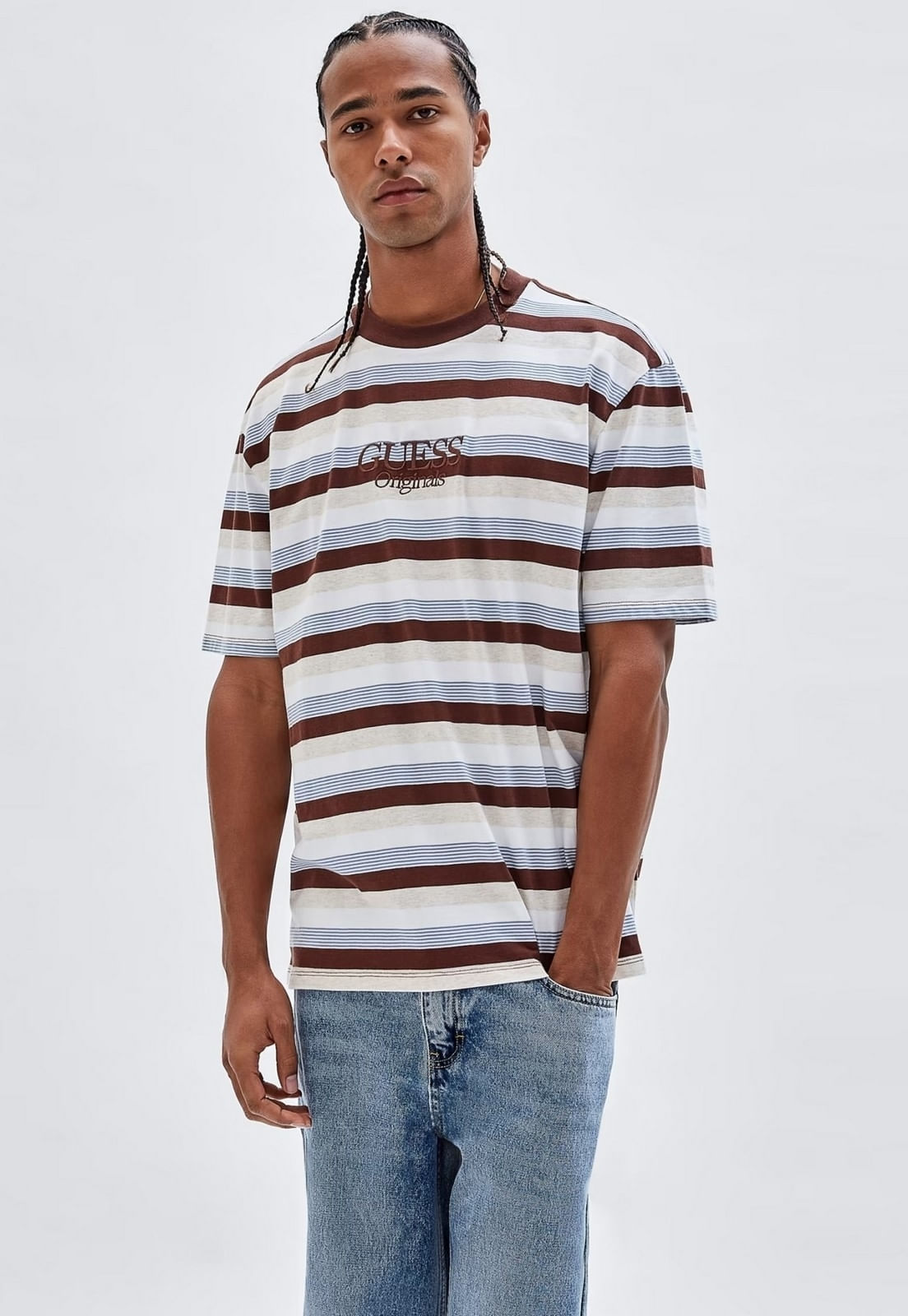 Camiseta Listrada Og Guess Listrado