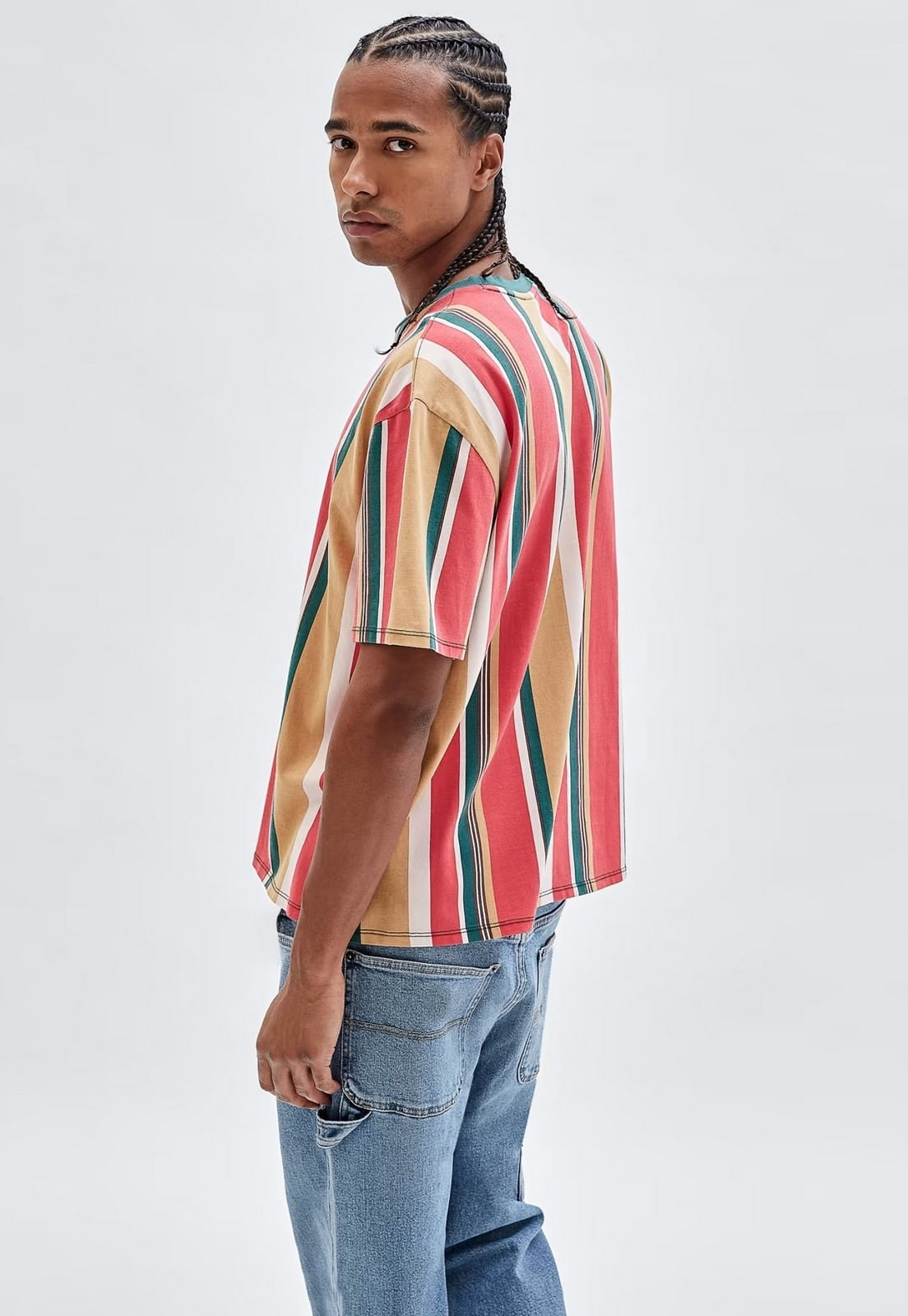 Camiseta Listrada Vertical Og Guess Laranja - Imagem 16