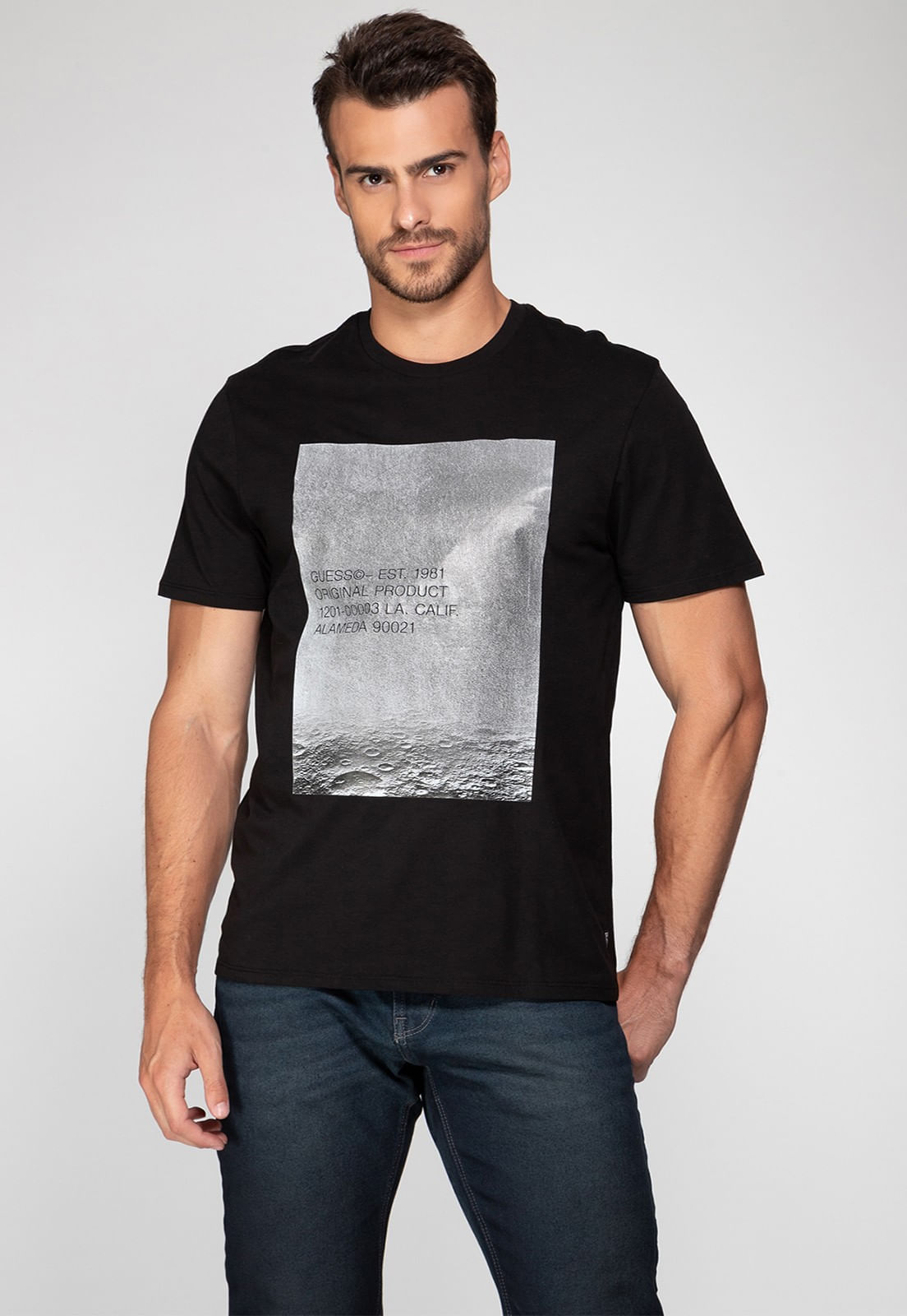 Camiseta Moon Guess Preto