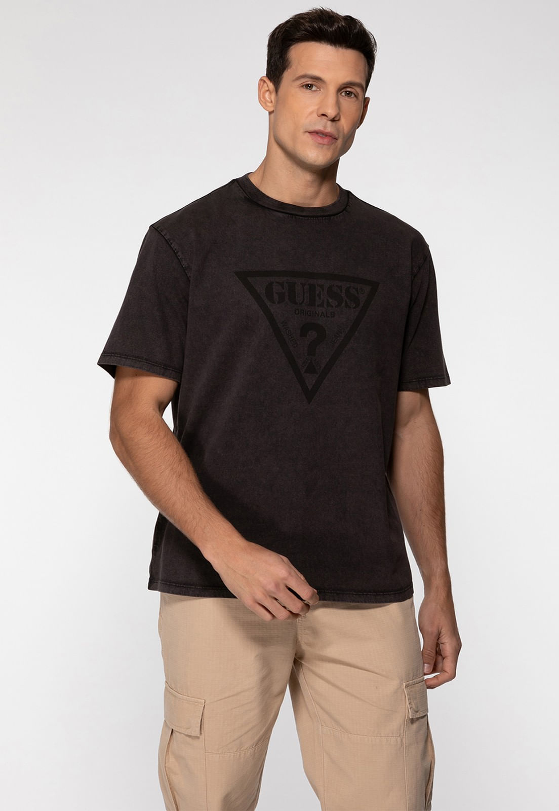 Camiseta Guess Originals Logo Vintage Preto - Imagem 6