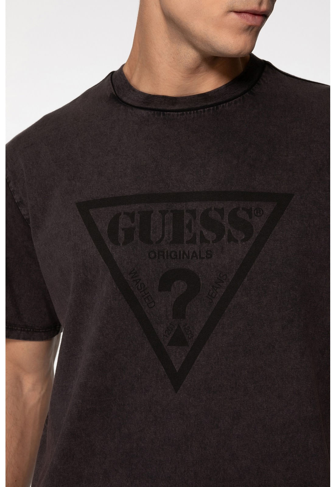 Camiseta Guess Originals Logo Vintage Preto - Imagem 13