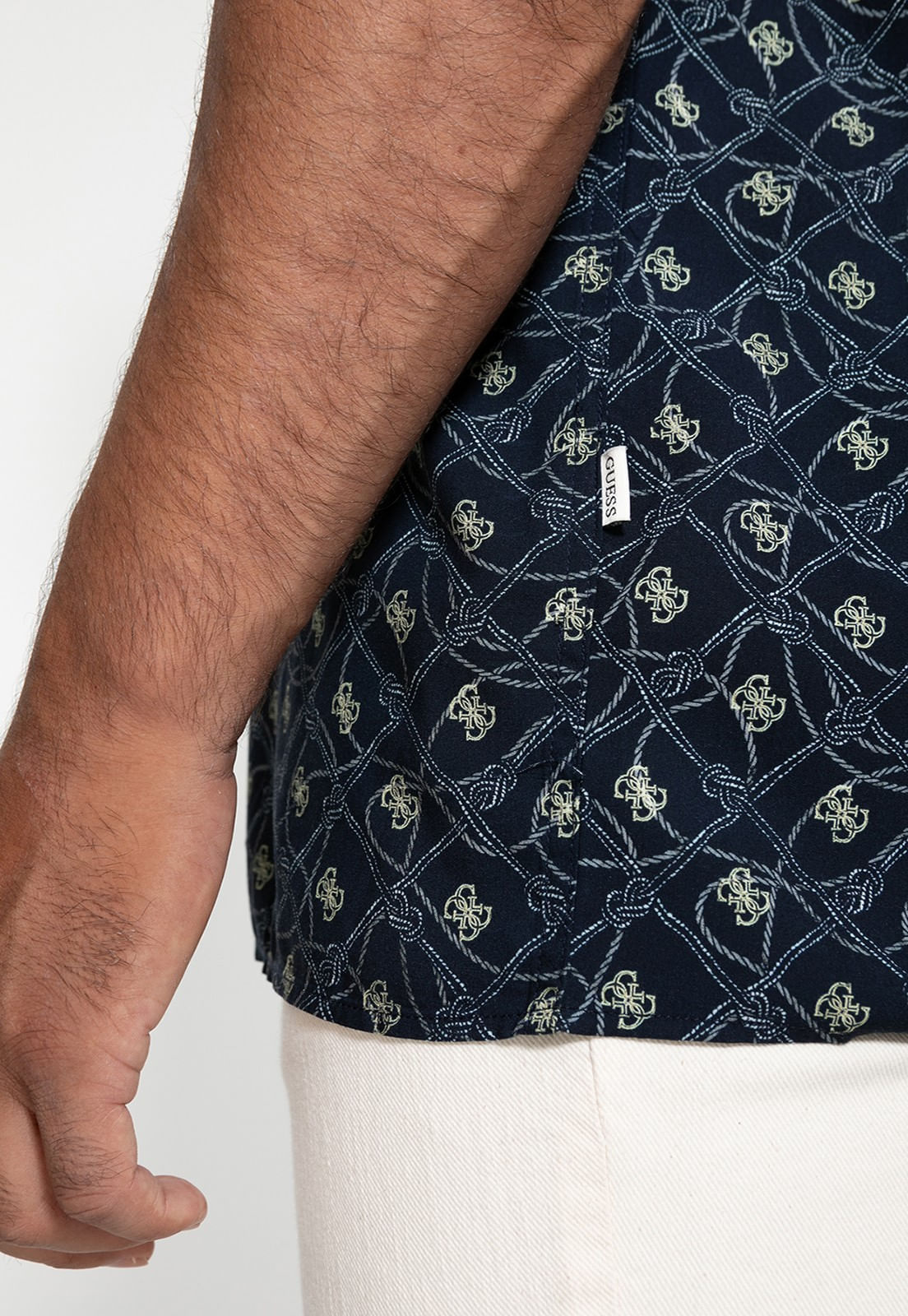 Camisa Eco Manga Curta Estampa 4g Azul Marinho - Imagem 6