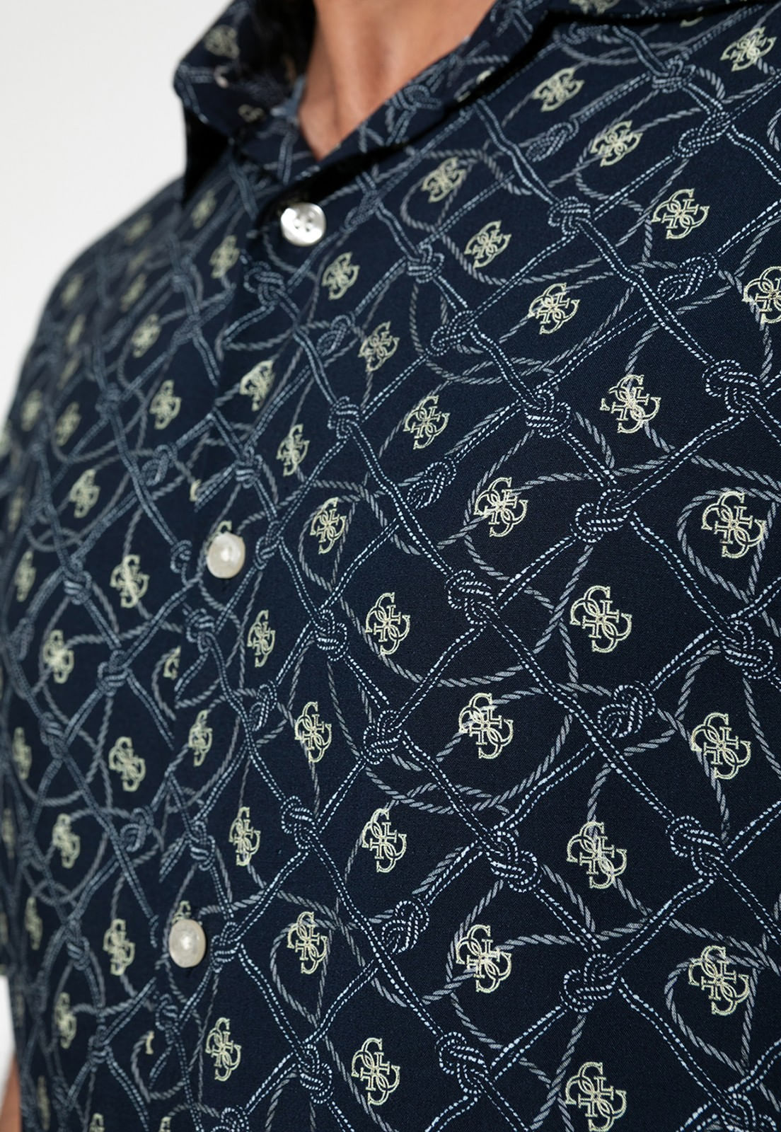 Camisa Eco Manga Curta Estampa 4g Azul Marinho - Imagem 24