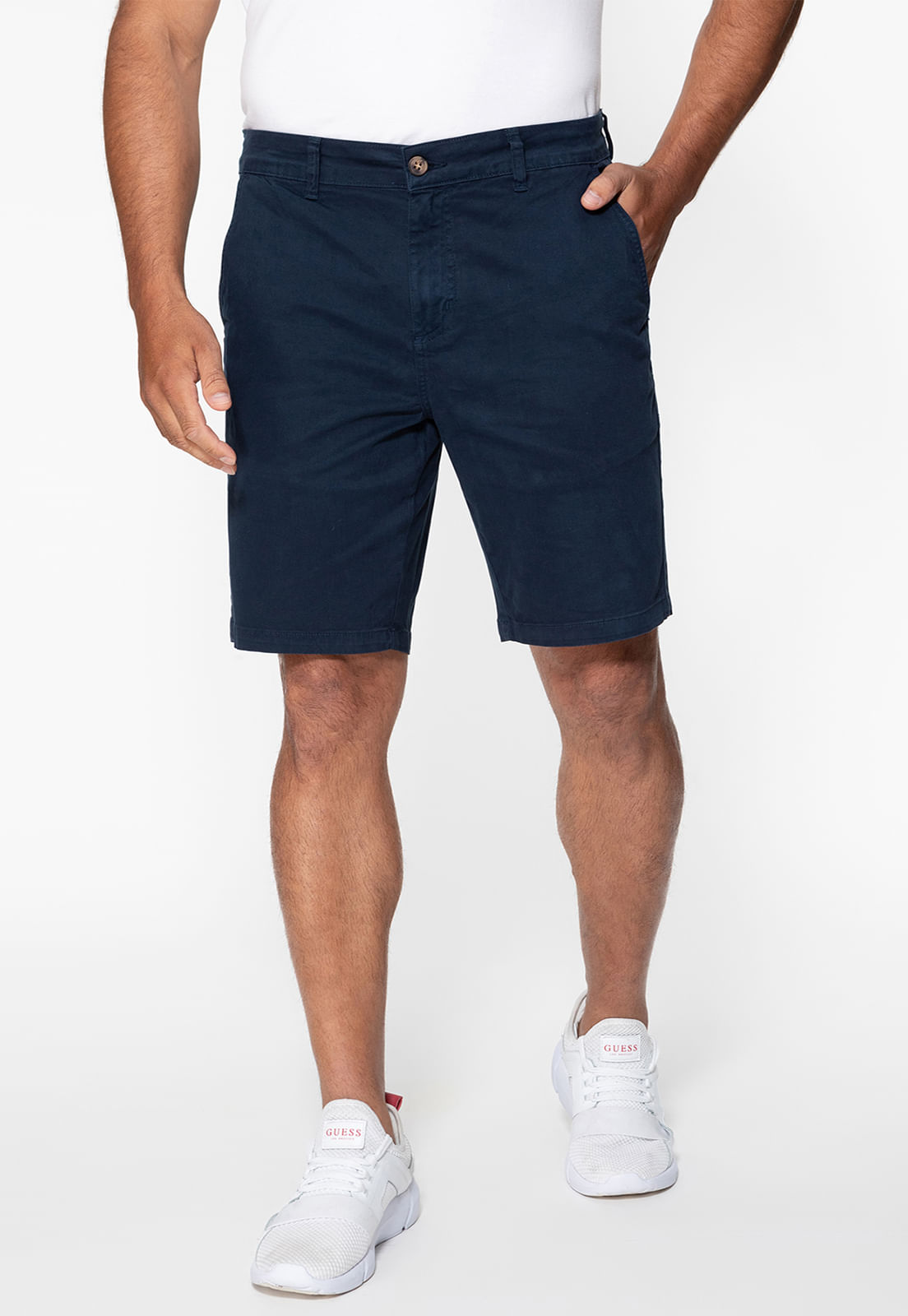 Bermuda Chino Guess Azul Escuro