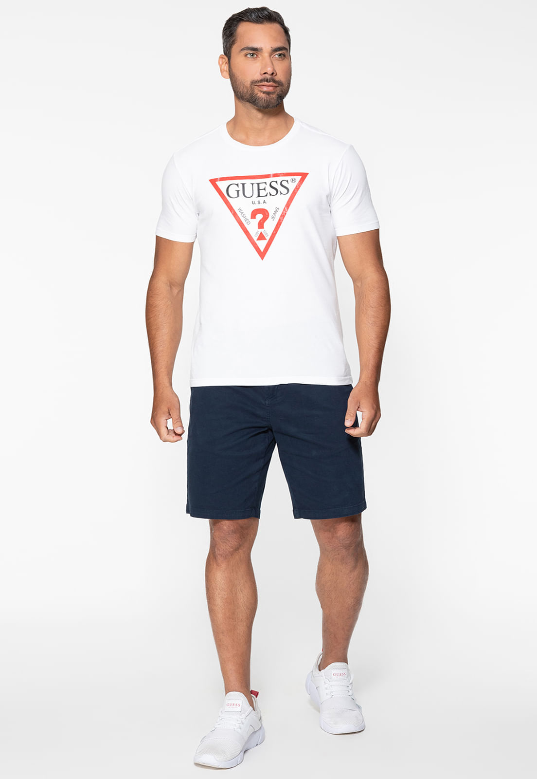 Bermuda Chino Guess Azul Escuro - Imagem 8