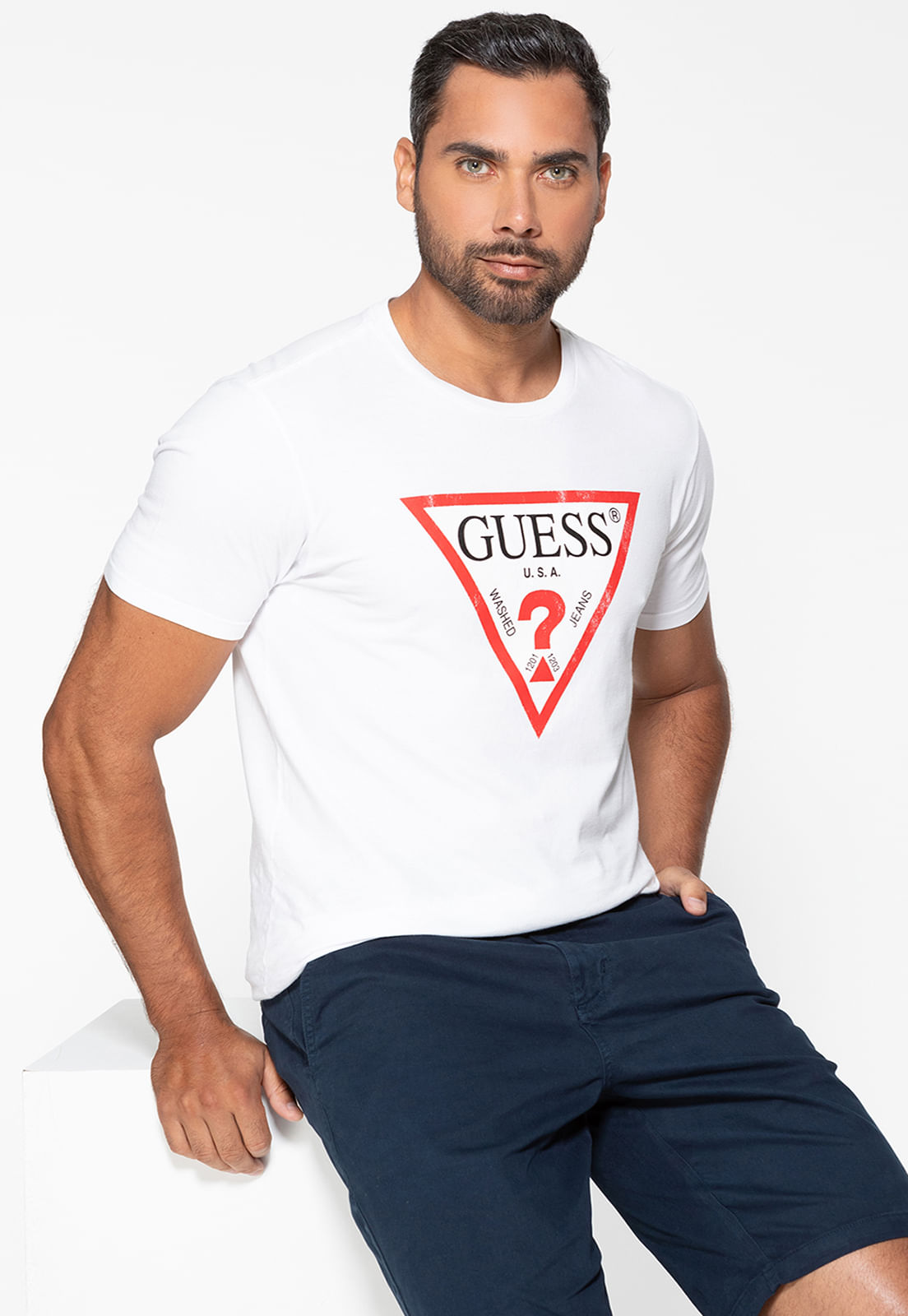 Bermuda Chino Guess Azul Escuro - Imagem 12