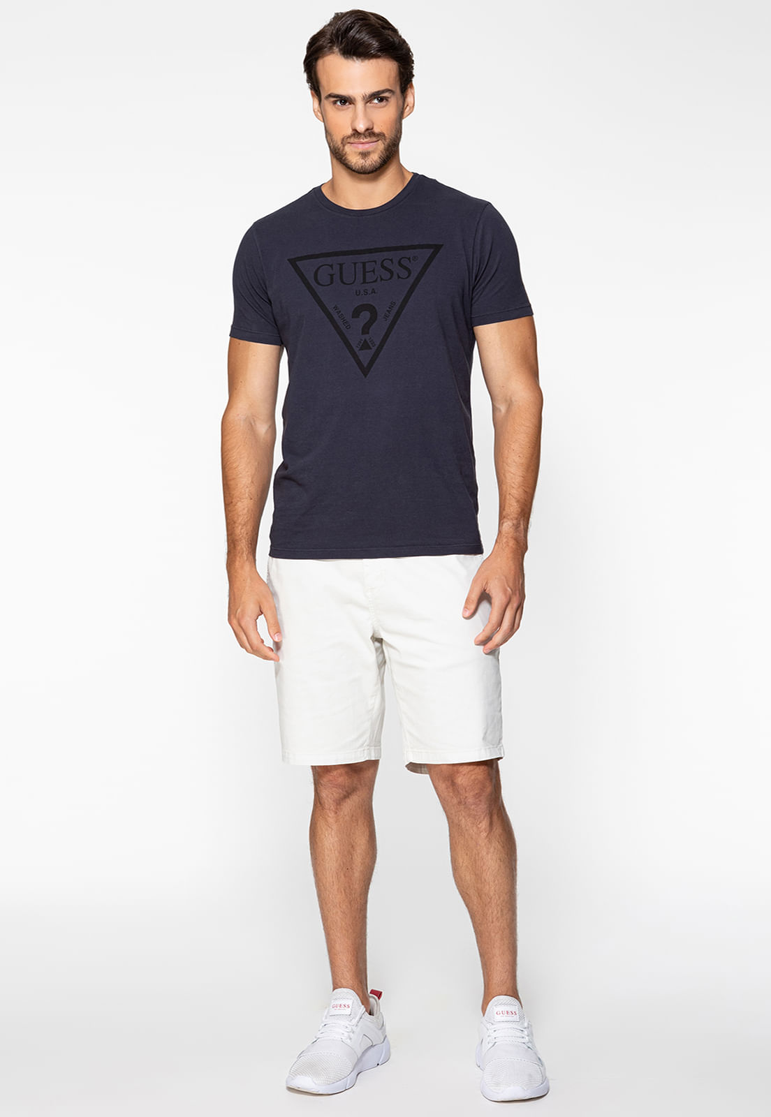 Bermuda Chino Guess Cinza Claro - Imagem 26