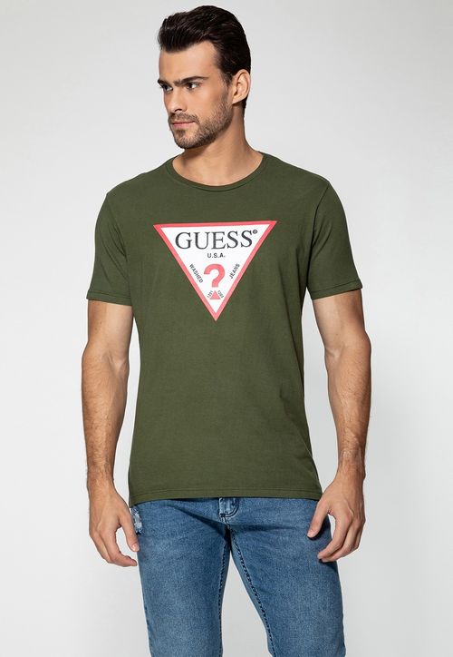 Camiseta Red Logo Guess Verde