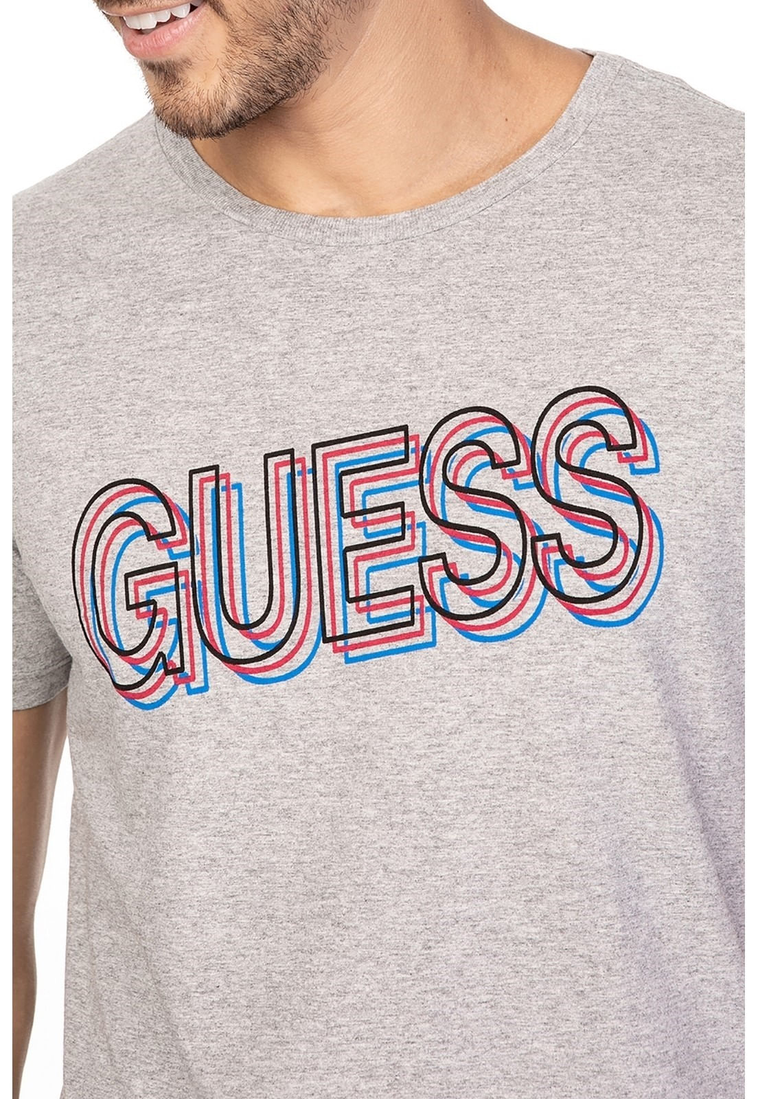 Camiseta 3d Guess Cinza - Imagem 7