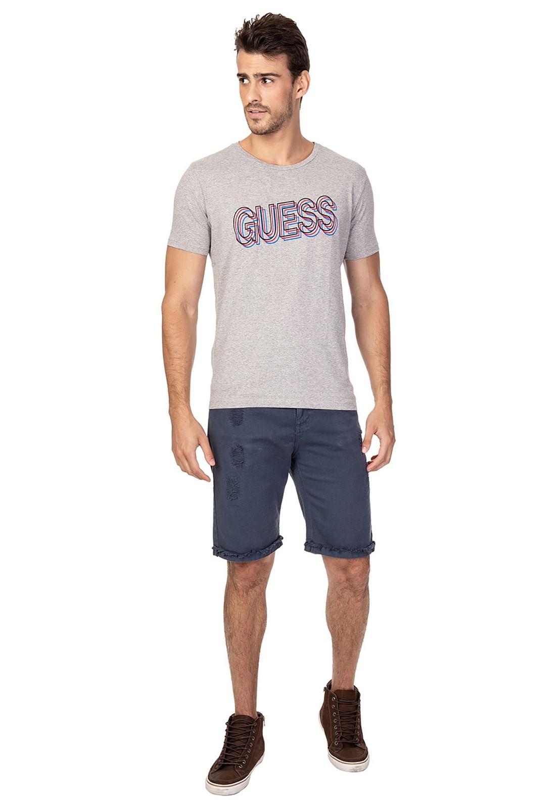 Camiseta 3d Guess Cinza - Imagem 18