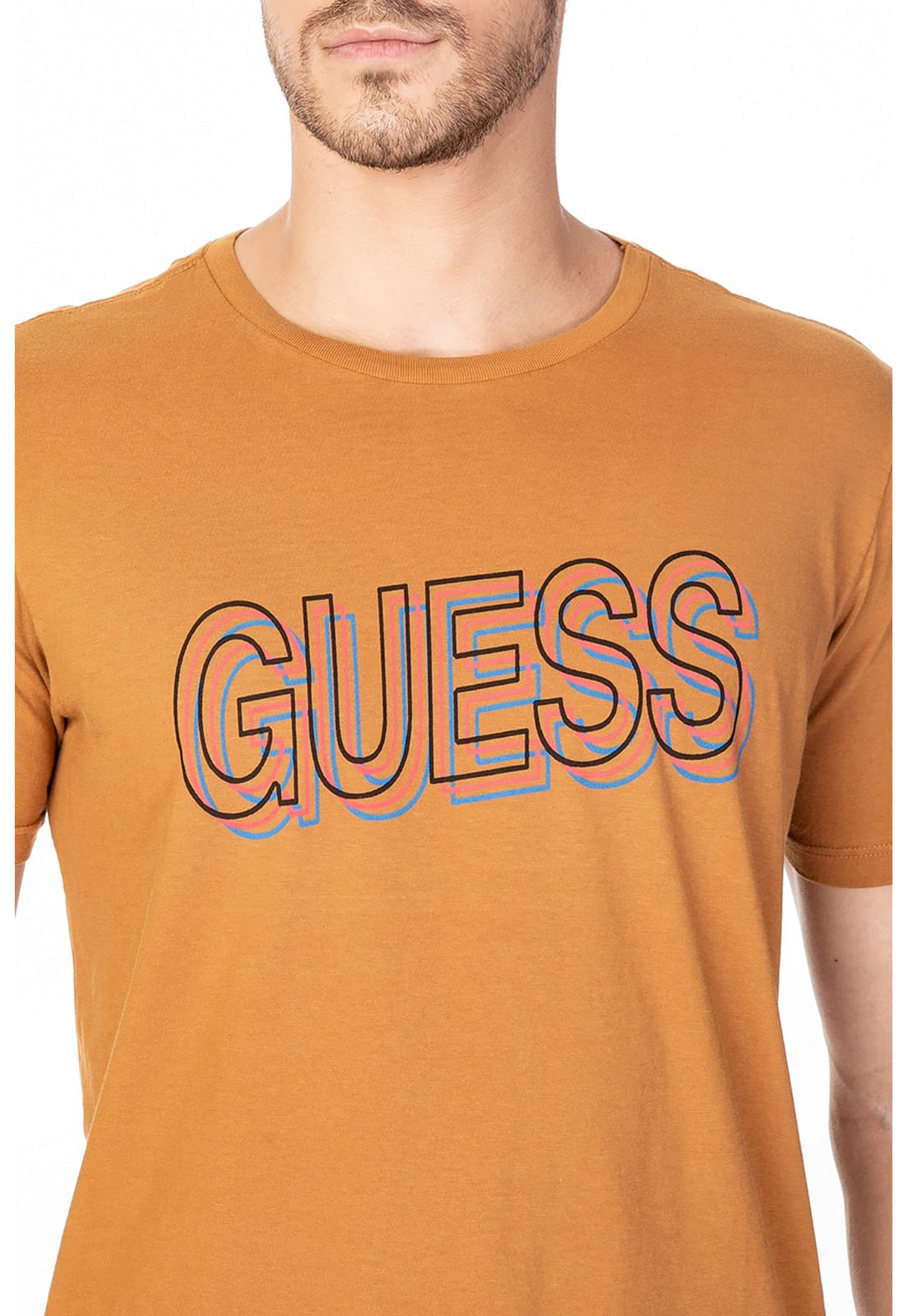 Camiseta 3d Guess Marrom - Imagem 3