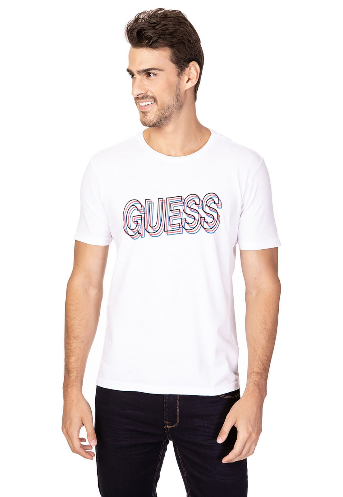 Camiseta 3d Guess Branco - Imagem 5