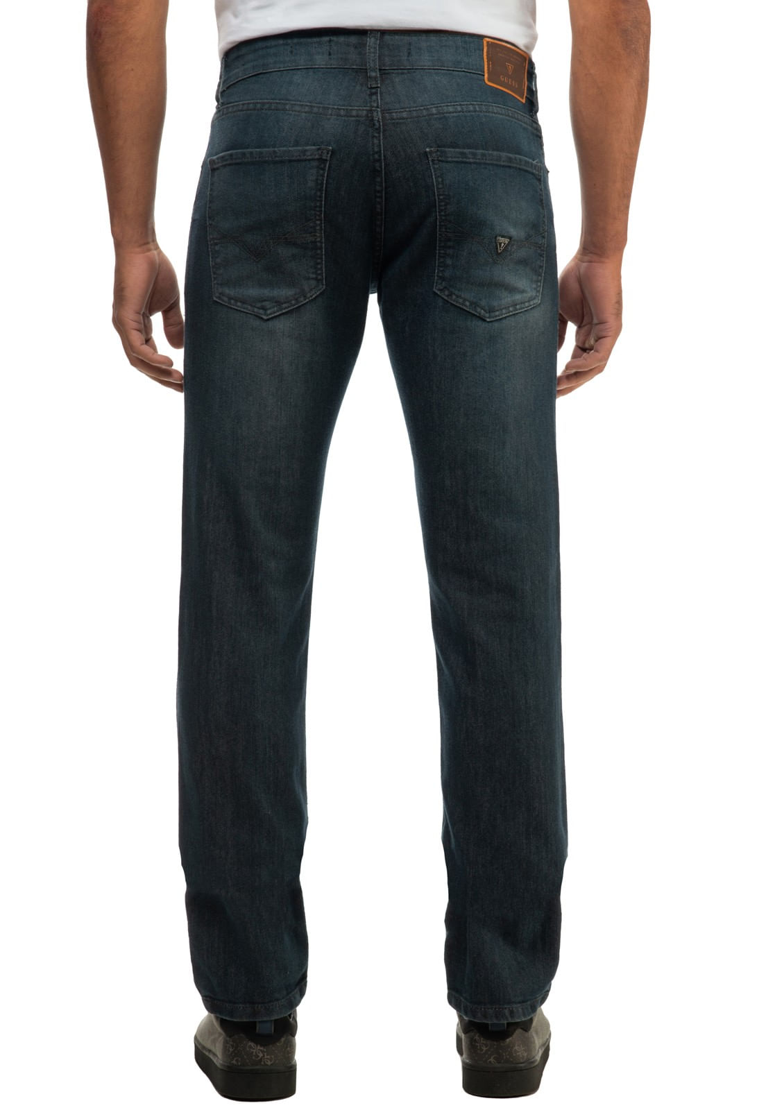Calça Jeans Slim Straight Guess Azul Escuro - Imagem 27