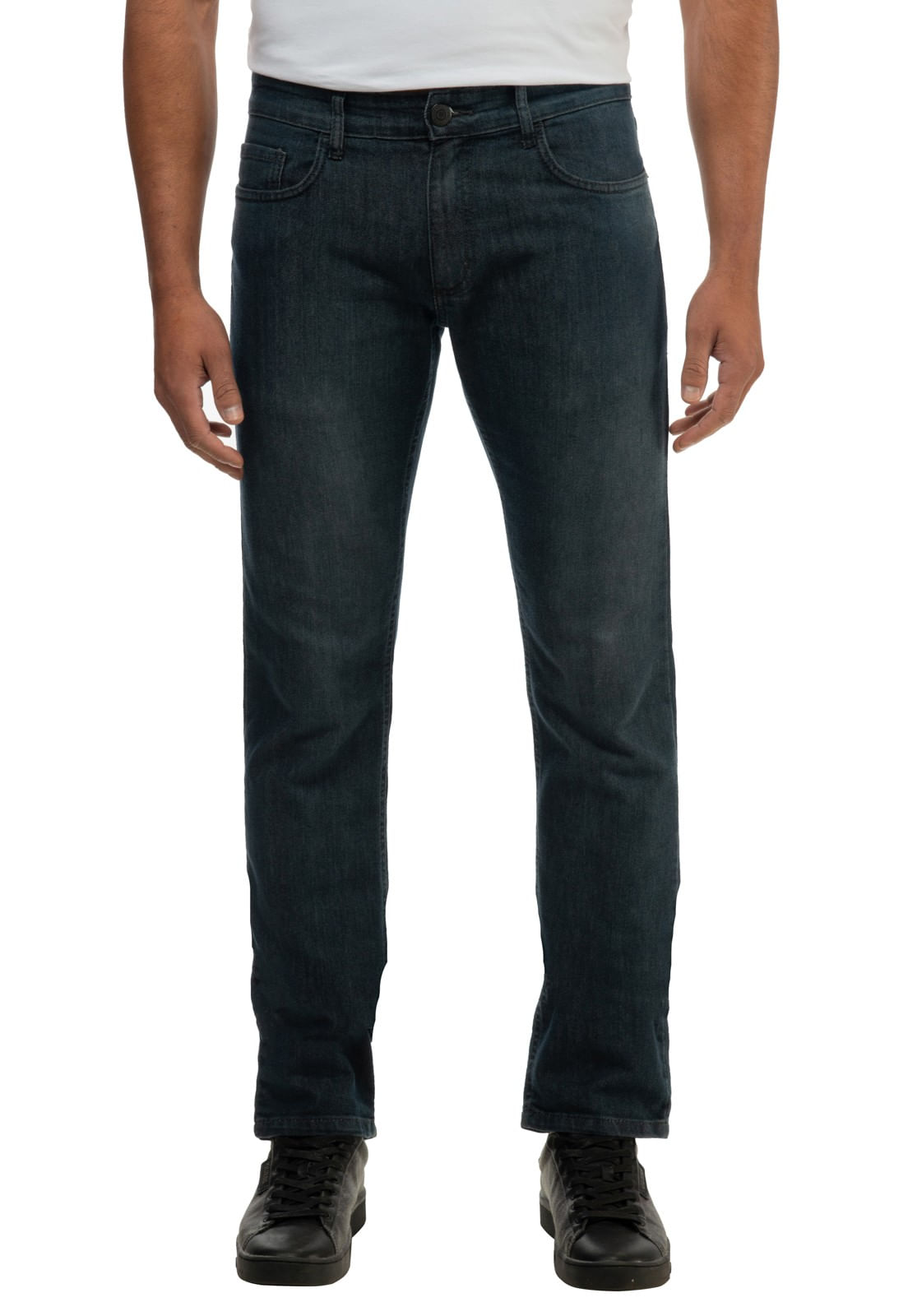 Calça Jeans Slim Straight Guess Azul Escuro - Imagem 31