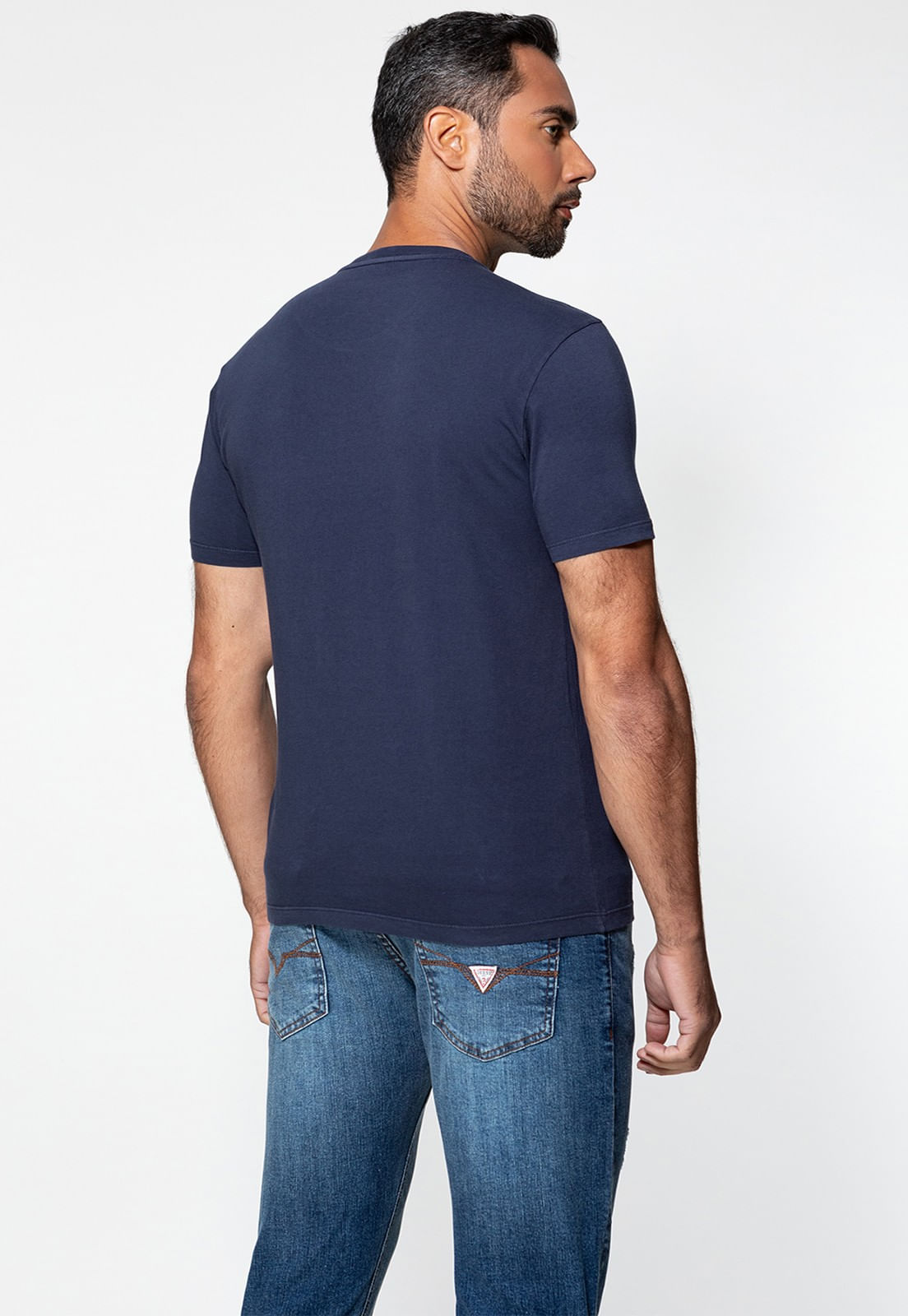 Camiseta Est 1981 Guess Azul Escuro - Imagem 9