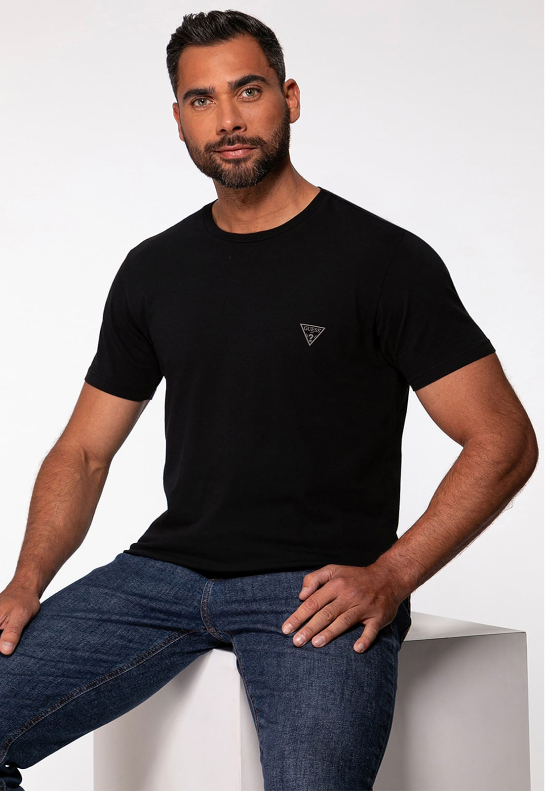 Camiseta Basic Gola C Preto - Imagem 5