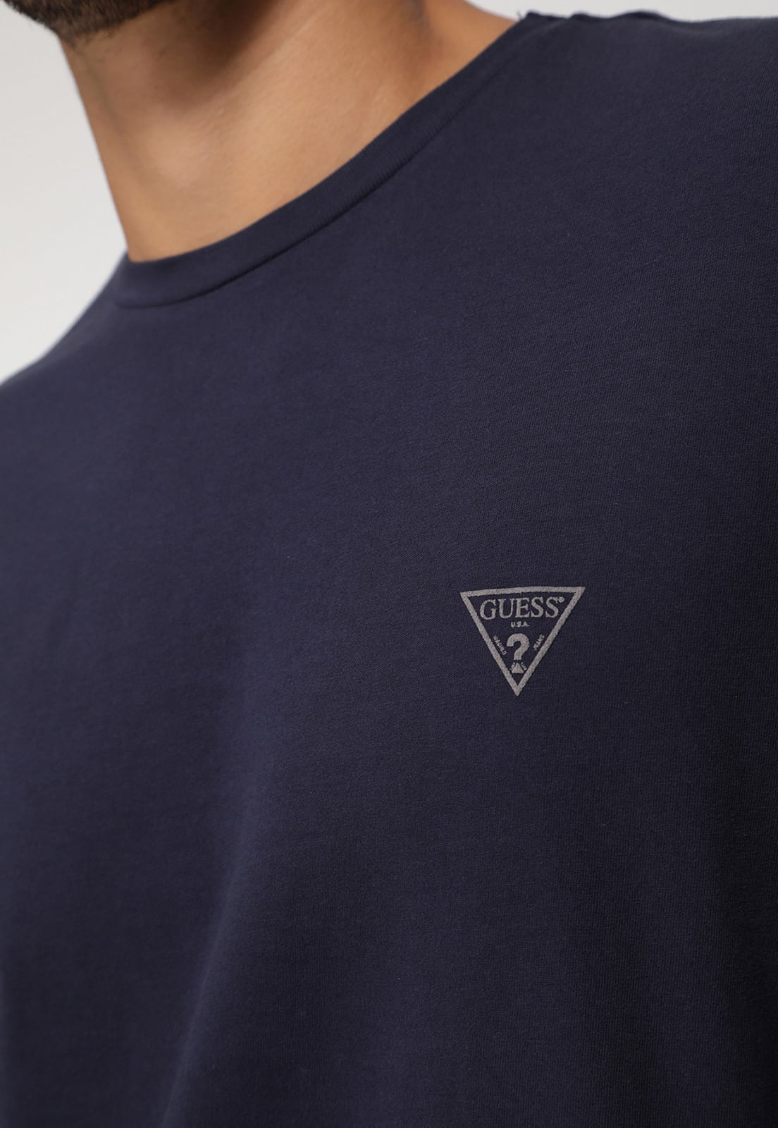 Camiseta Basic Gola C Azul Escuro - Imagem 14