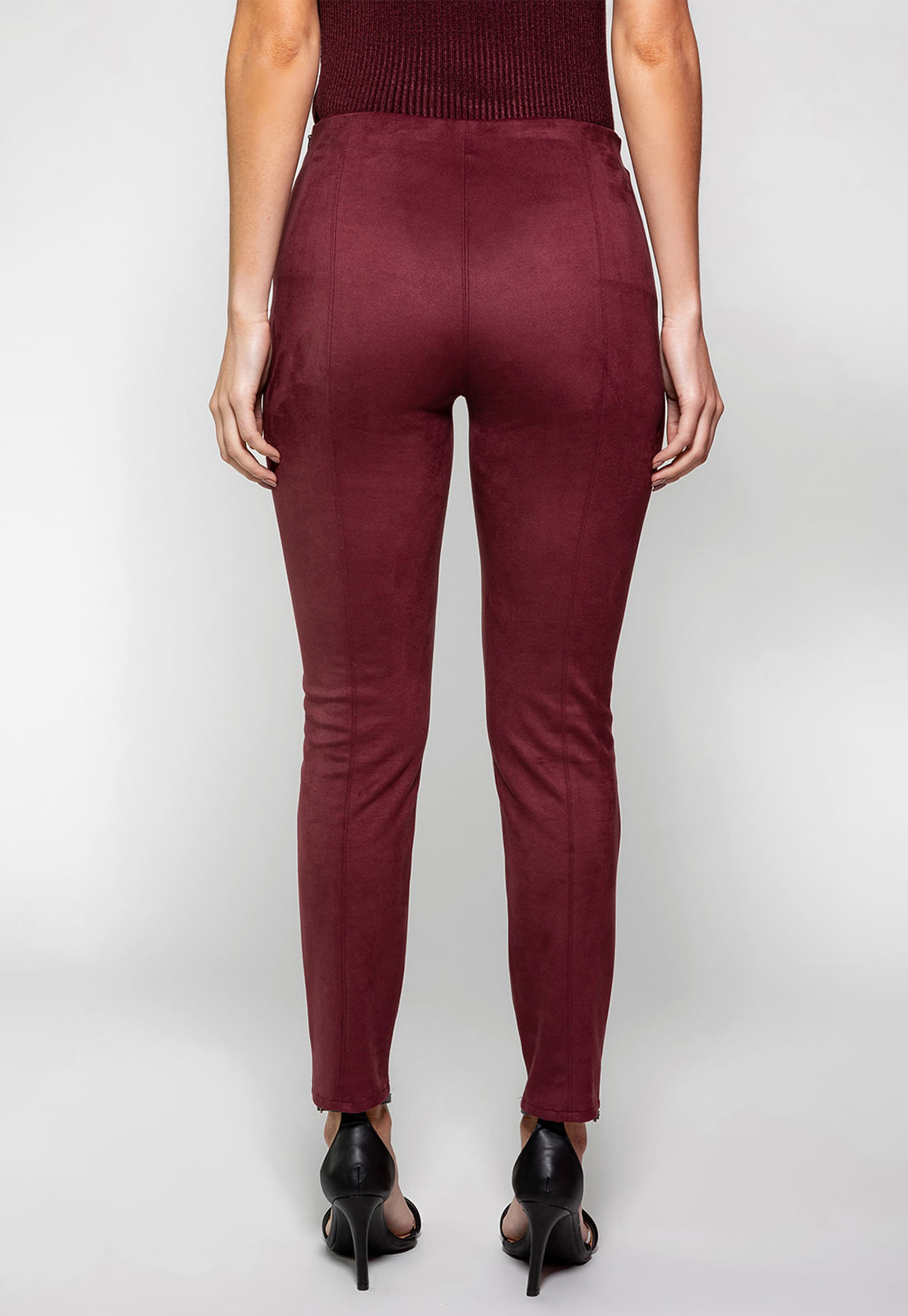 Calça Skinny Suede Guess Bordô - Imagem 9