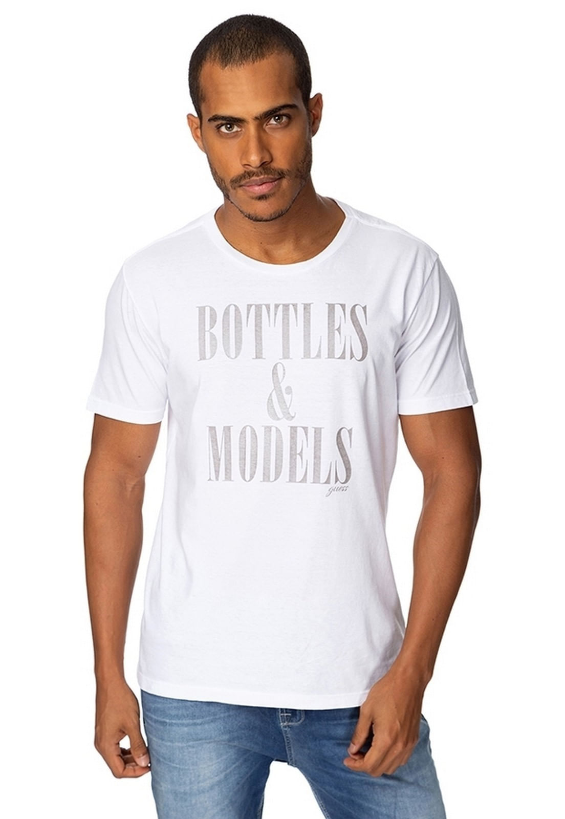 Camiseta Guess Bottles And Models Branco