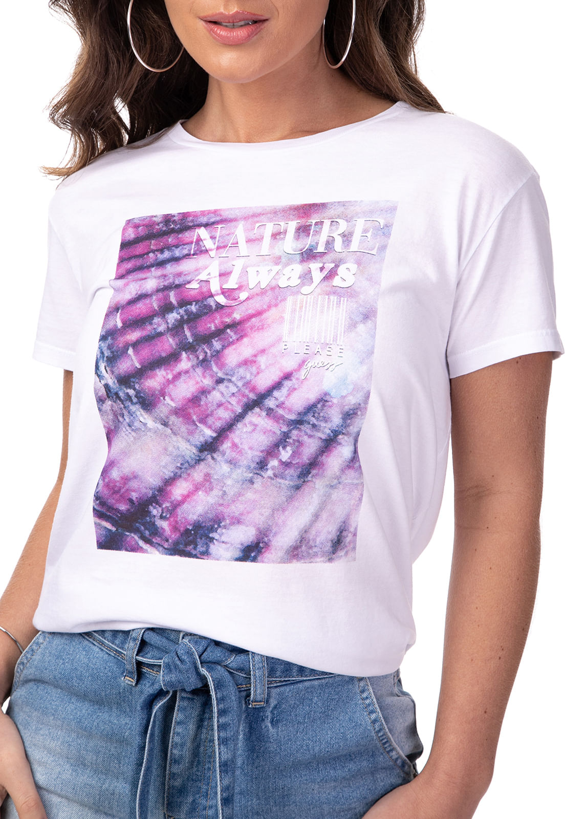 Camiseta Tie Dye Nature Always Guess Branco - Imagem 12