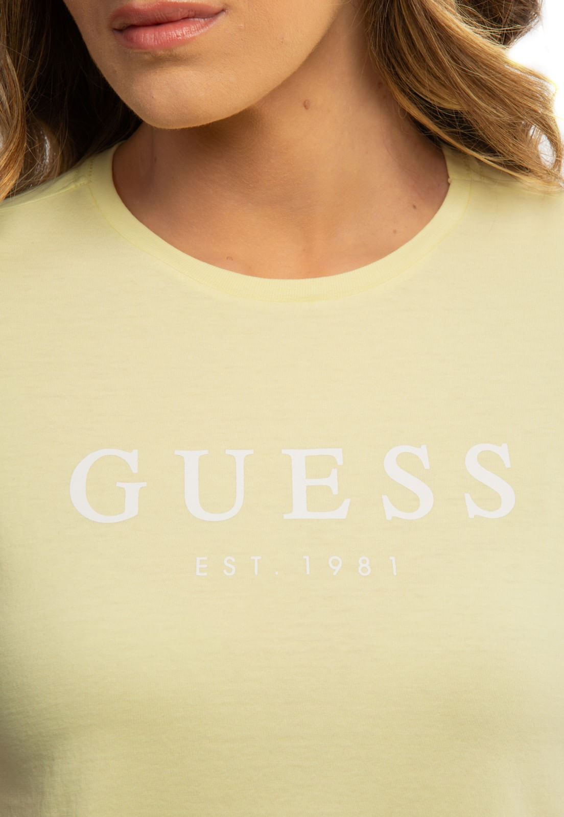 Camiseta Guess Escrita Est. 1981 Verde Claro - Imagem 3