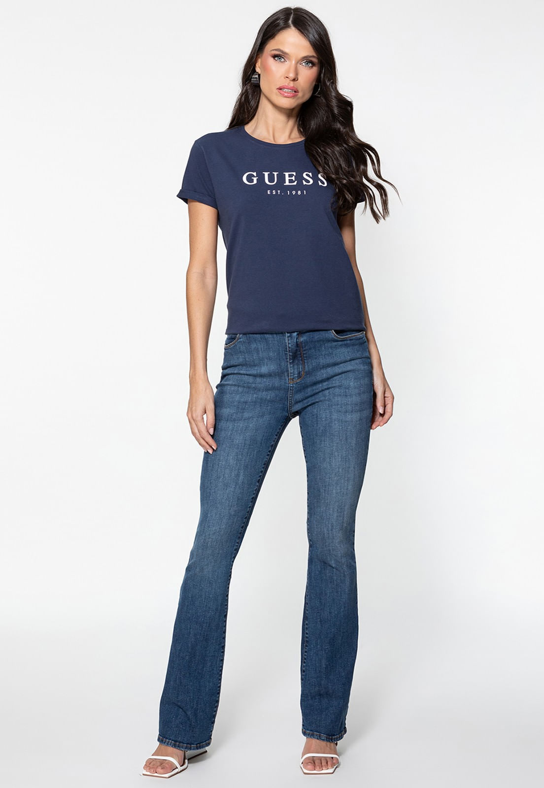 Camiseta Guess Escrita Est. 1981 Azul Escuro - Imagem 22
