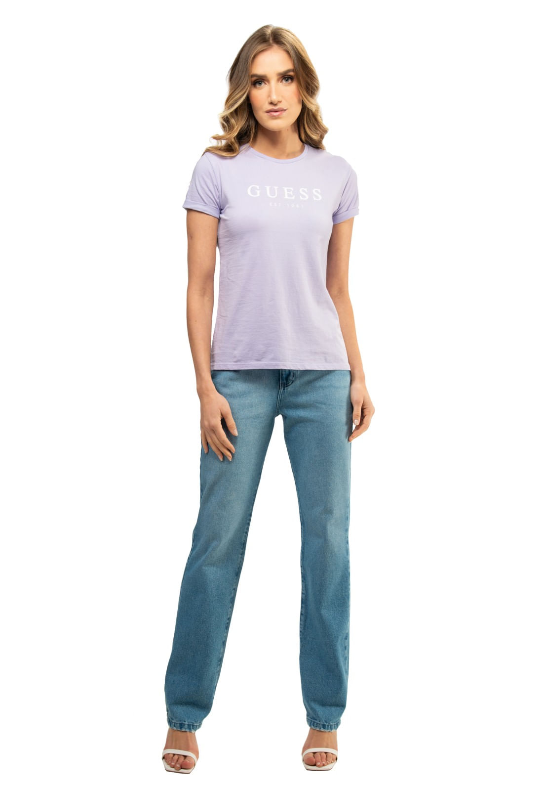 Camiseta Guess Escrita Est. 1981 Lilás - Imagem 18