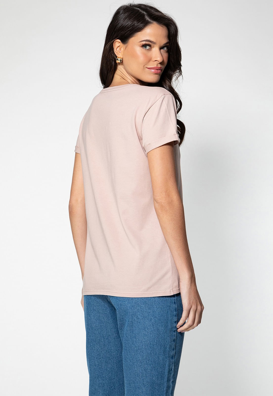 Camiseta Guess Escrita Est. 1981 Rosa Claro - Imagem 24