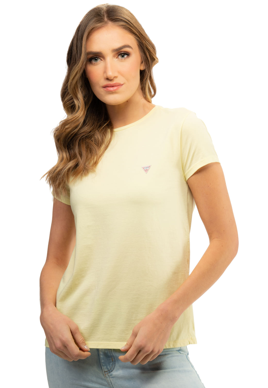 Camiseta Etiqueta Guess Triangulo Verde Claro - Imagem 5