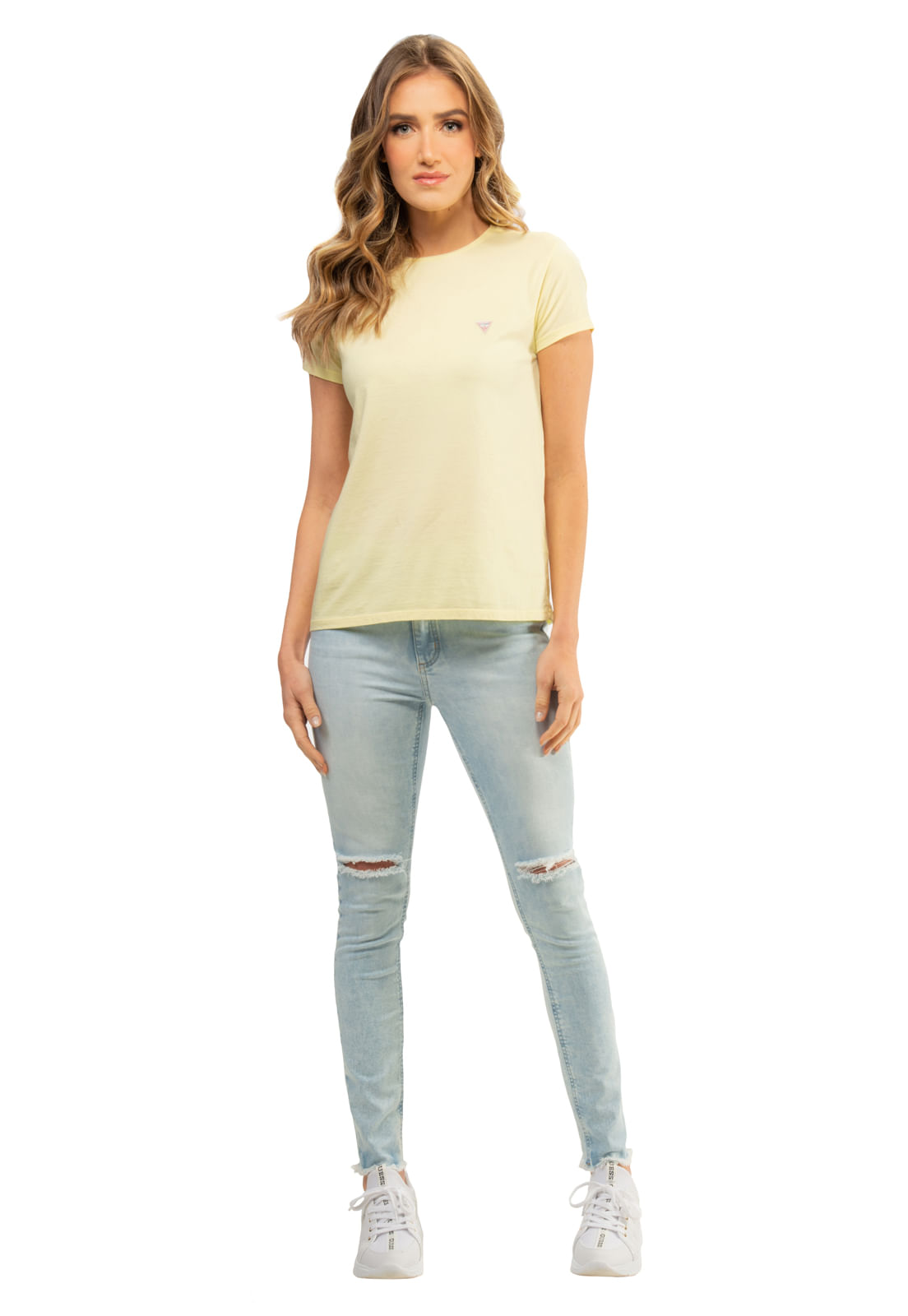 Camiseta Etiqueta Guess Triangulo Verde Claro - Imagem 6