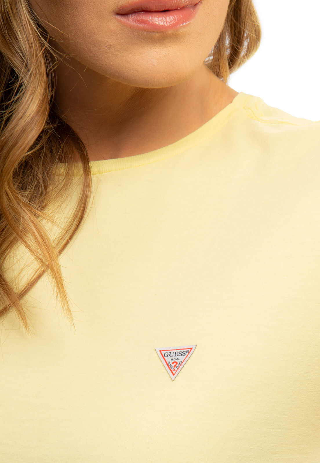 Camiseta Etiqueta Guess Triangulo Verde Claro - Imagem 7