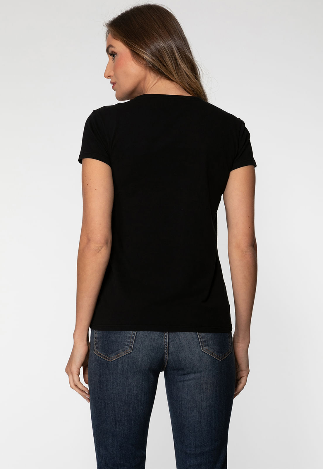 Camiseta Etiqueta Guess Triangulo Preto - Imagem 14