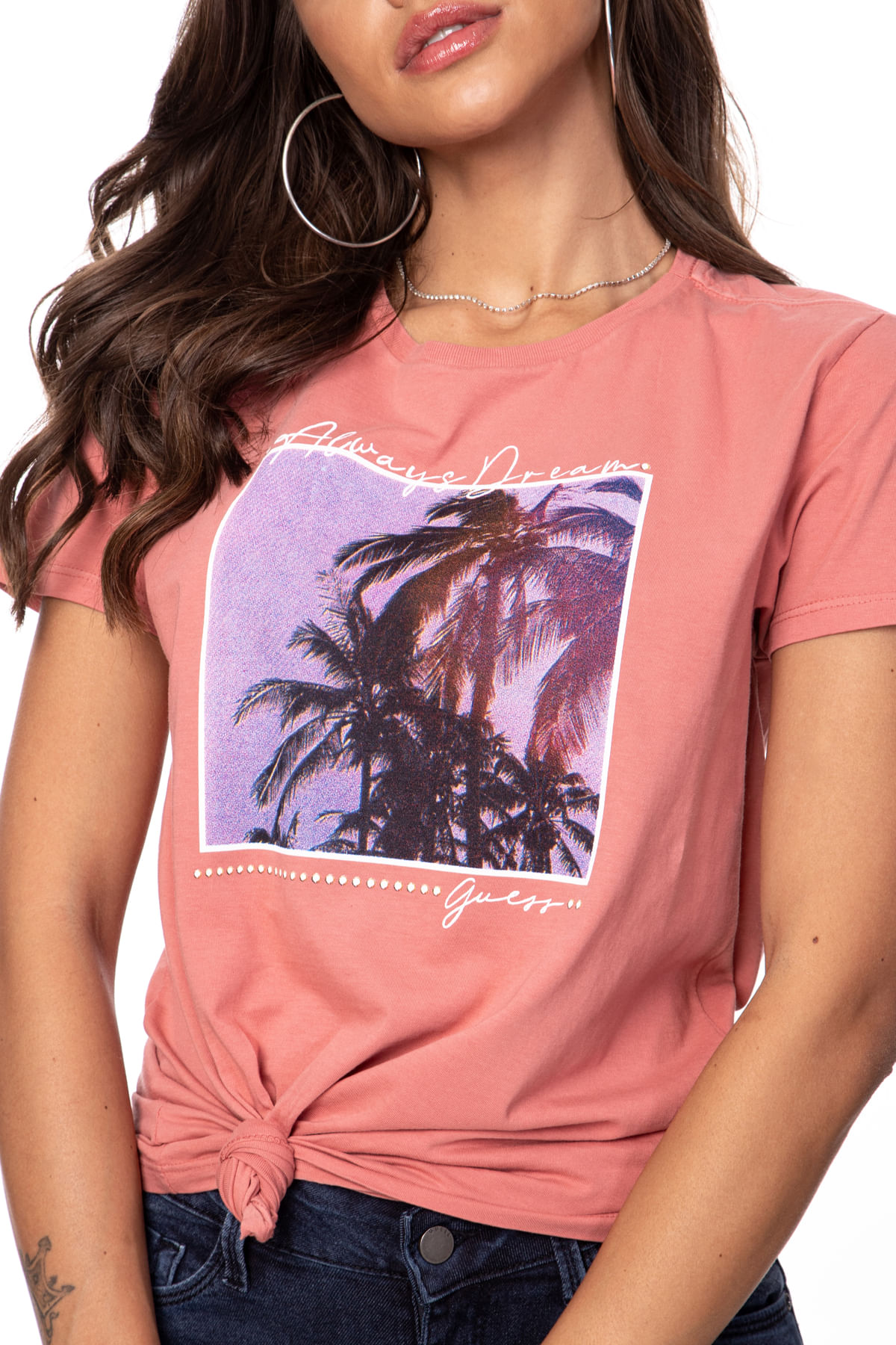 Camiseta Always Dream Guess Salmão - Imagem 8