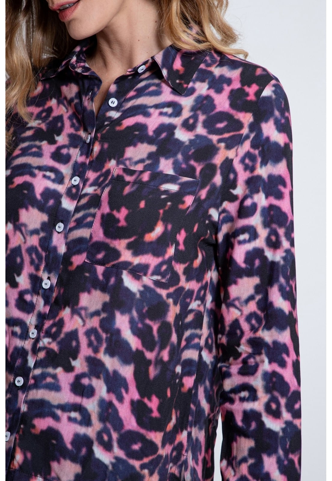 Camisa Estampa Onça Colorida Guess Branco - Imagem 4