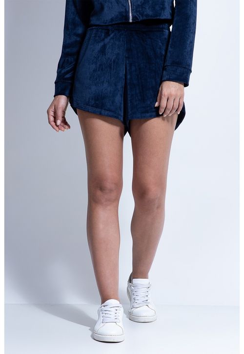 Short Plush Guess Azul Escuro