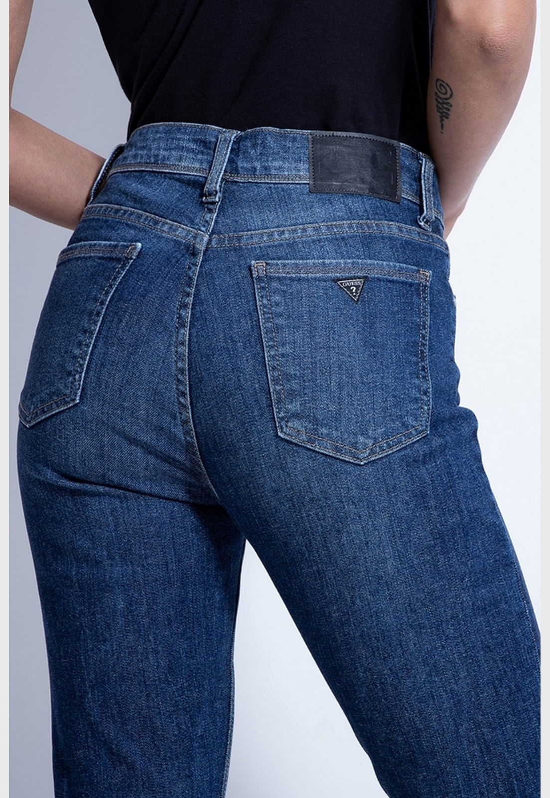 Calça Jeans Skinny Regular Stone Guess Azul - Imagem 20