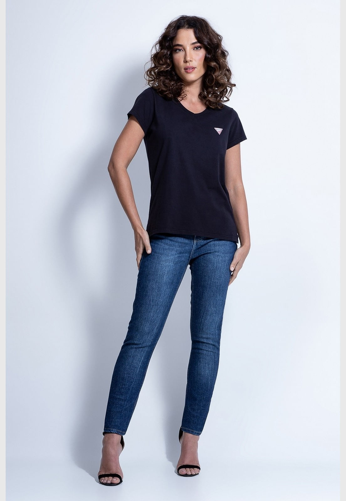 Calça Jeans Skinny Regular Stone Guess Azul - Imagem 27