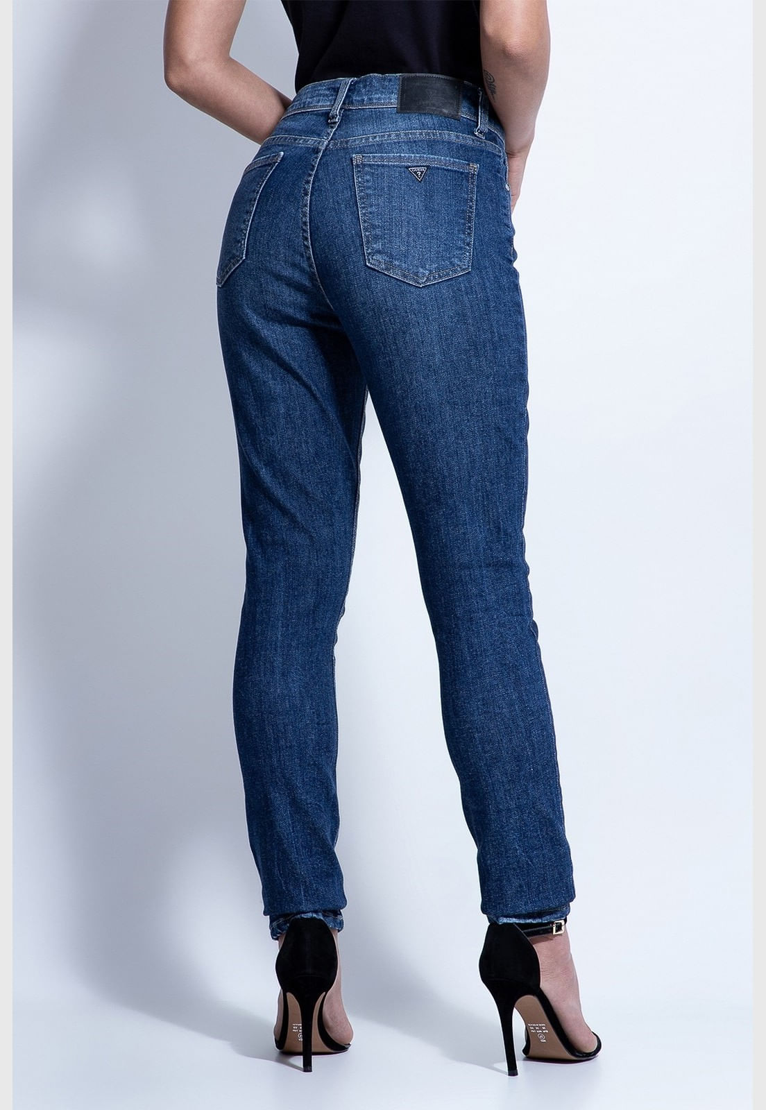 Calça Jeans Skinny Regular Stone Guess Azul - Imagem 34