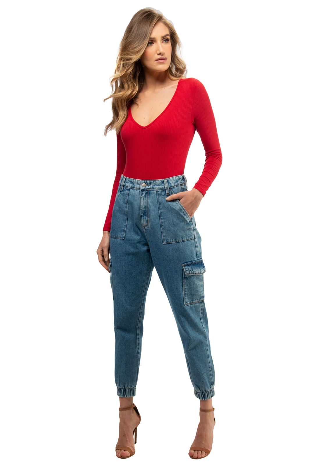 Calça Jeans Cargo Guess Azul - Imagem 15